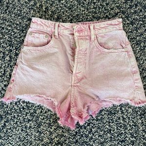 Zara pink crop short. Size 4.